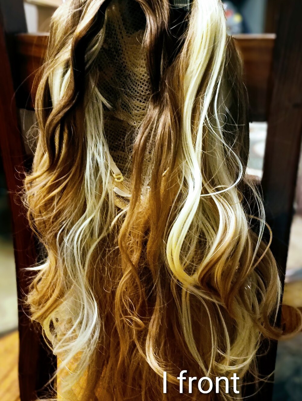 Blended Blonde & Brown Long Wavy Women's Hairpiece - Unbranded